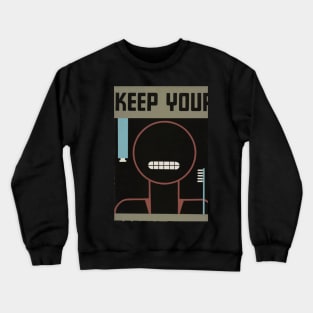 Vintage Poster - Teeth Cleaning Crewneck Sweatshirt